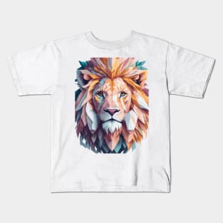 The Vibrant Mosaic Colors of the Lion Kids T-Shirt